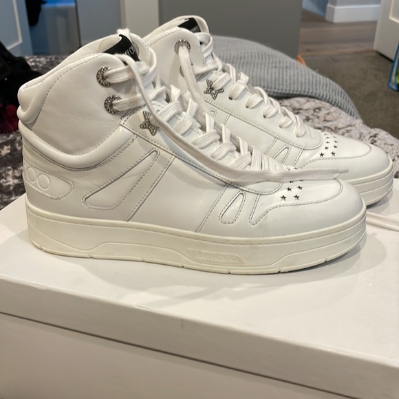Jimmy Choo white sneakers size 38 - Picture 3 of 11